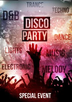 Abstract Grunge Party Template - Vector Illustration Stock Illustration