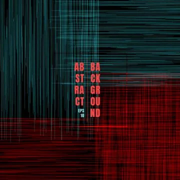Abstract grunge pattern blue and red scratch lines on black background and te イラスト素材