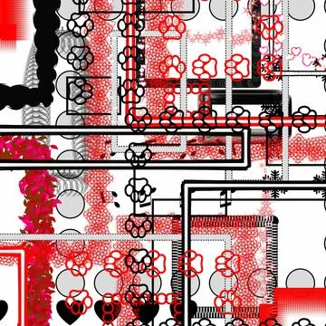 Abstract grunge pattern in red and black colors Ilustração Stock