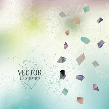 Abstract grunge polygonal triangular background Stock Illustration