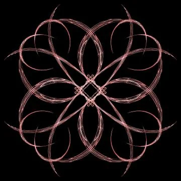 Abstract grunge red floral pattern isolated on black background. Rough noise  Stock Illustration