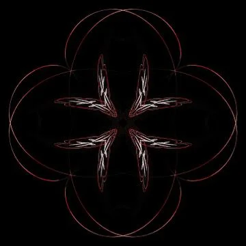 Abstract grunge red floral pattern isolated on black background. Rough noise  Stock Illustration