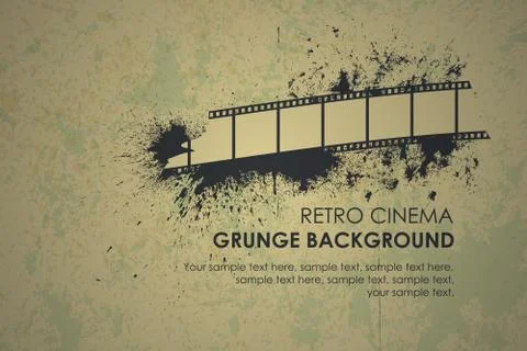 Abstract grunge retro background. Torn film Stock Illustration