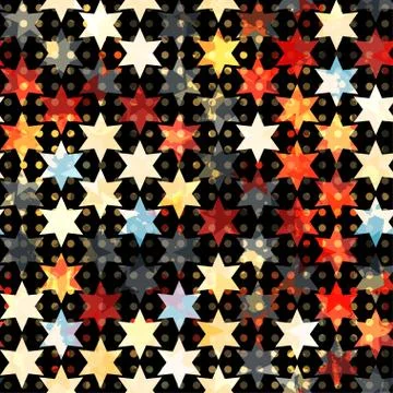 Abstract grunge star seamless Stock Illustration