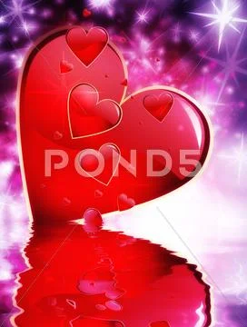 Abstract grunge style valentines day background Stock Illustration