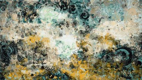 Abstract grunge texture and background with circular spiral elements, multicolor Stock Illustration