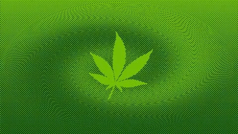 Abstract grunge texture cannabis leaf design background image. Stock Illustration