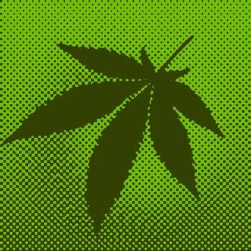 Abstract grunge texture cannabis leaf design background image. Stock Illustration