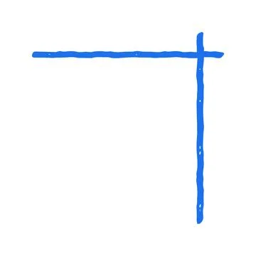 Abstract Grunge Texture Corner Frame Border Element Hand Drawn Doodle Vecto.. Stock Illustration