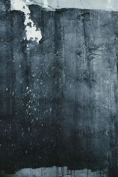 Abstract grunge texture, gray cement wall with paint splatter marks Stock Photos