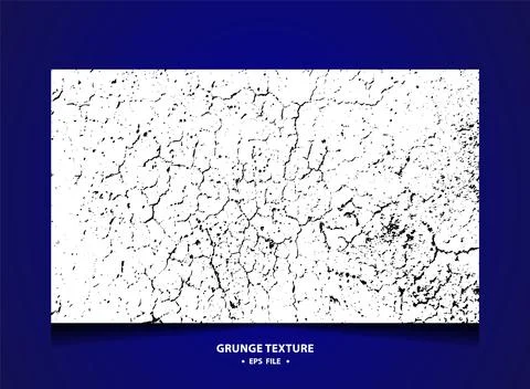 Abstract grunge texture white and black on blue background, broken effect Stock Illustration