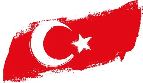 Abstract grunge Turkey flag. Vector illustration. Stock Illustration