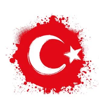 Abstract grunge Turkey flag. Vector illustration. Stock Illustration