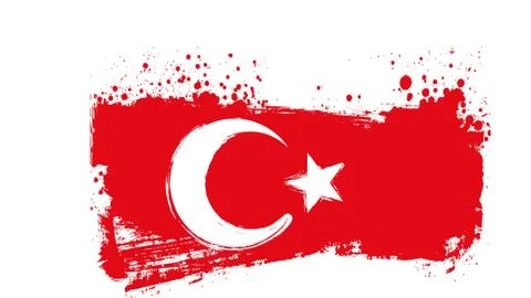 Abstract grunge Turkey flag. Vector illustration. Stock Illustration