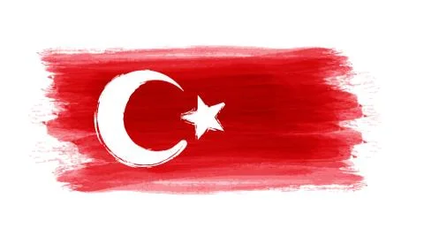 Abstract grunge Turkey flag. Vector illustration. Stock Illustration