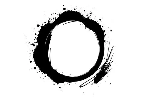 Abstract Grunge Vector Circle: Artistic Spray Paint Design with Texture and Stock Illustration