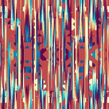 Abstract grunge vintage pattern. Aztec ikat style. Seamless vector image. Stock Illustration