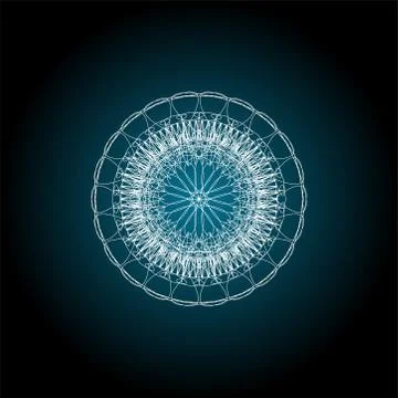Abstract guilloche elements for diploma or certificate. abstract mandala Stock Illustration