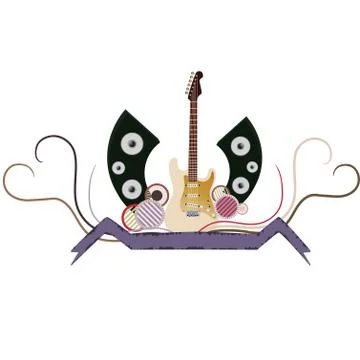 Abstract guitar 스톡 일러스트