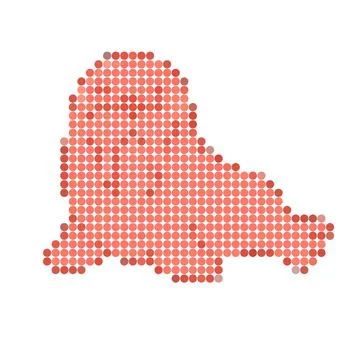 Abstract Gummy Bear Shape Made Of Colorful Circular Dots. Stock Illustration