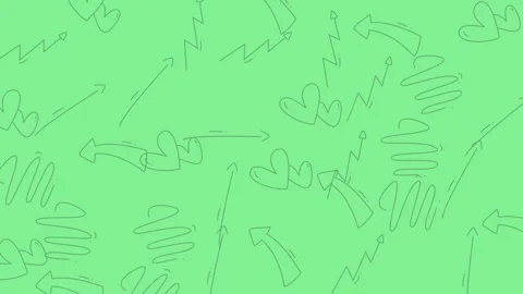 Abstract Gun Pattern on Green Background - Seamless Design. Stock Footage 321858121