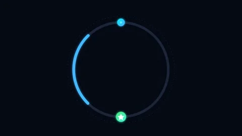 Abstract Habit Loop Animation with Blue and Green Gradient Circular Routine.. Stock-Footage 346130567