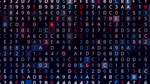 Abstract hacking background, programming code strings changing on screen Stock Footage 144668689