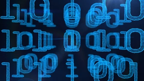 Abstract hacking or programming background, binary code, numbers changing Stock Footage 87464327