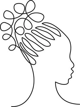 Abstract hair design Vector Illustrazione stock