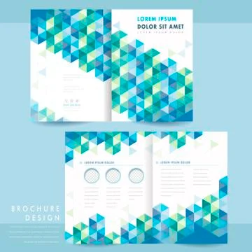 Abstract half-fold template design Stock Illustration
