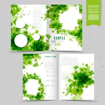 Abstract half-fold template design Stock Illustration