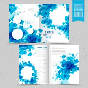 Abstract half-fold template design Stock Illustration