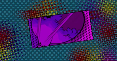 Abstract Half Tone Pop Art Background Stock Footage 166716375