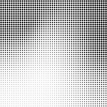 Abstract halftone background in black and white. Dotted vector pattern Stockillustratie
