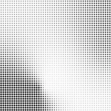 Abstract halftone background in black and white. Dotted vector pattern Stock Illustration