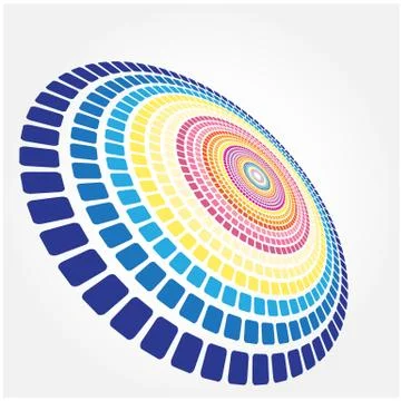 Abstract halftone background, halftone circle shape. Stock Illustration