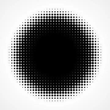 Abstract Halftone Black and White Isolated Modern Design Element Stock Illustration