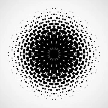 Abstract Halftone Black and White Isolated Modern Design Element. Stock Illustration