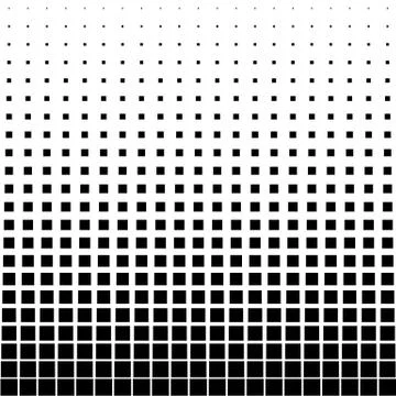 Abstract halftone. Black square on a white background. Stock Illustration