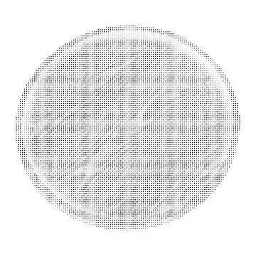 Abstract halftone circle black dots on white background round shape vector .. Stock Illustration