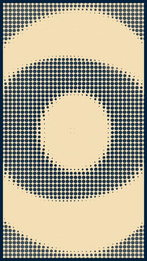 Abstract Halftone Circle Pattern Background - Retro Dot Art Design Stock Footage 347697996