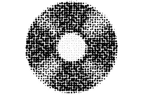 Abstract Halftone Circle Radial Pattern イラスト素材