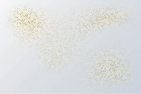Abstract halftone circular background. Gold, grey, amber and black dot pattern Stock Illustration