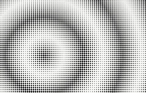 Abstract halftone circular ring pattern with black dots for dynamic creativ.. Stock Illustration