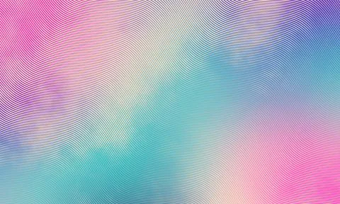 Abstract Halftone Clouds on gradient blur background in Teal and Magenta colors Stock Illustration