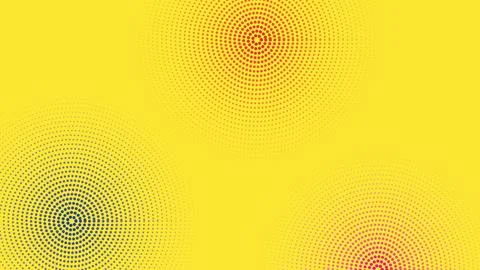 Abstract halftone design on yellow background .illustration background Stock Illustration