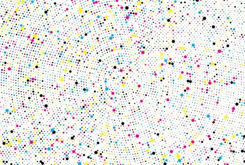 Abstract Halftone Dot Gradient with grunge paint splash texture, Stock Illustration