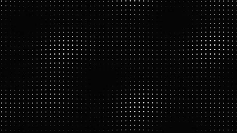 Abstract halftone dot grid pattern on black background Stock Footage 336359297