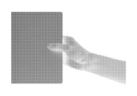 Abstract halftone dot hand holding square shape for artistic design and con.. 库存插图