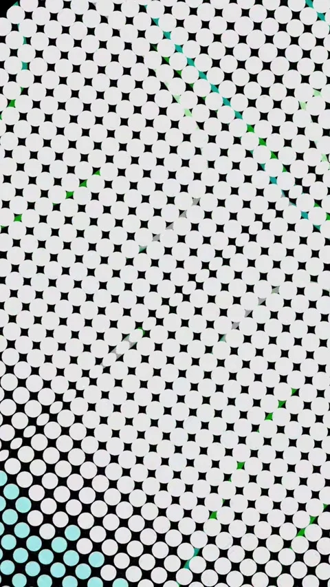 Abstract Halftone Dot Pattern Animation in Teal and Green Stock Footage 337999194